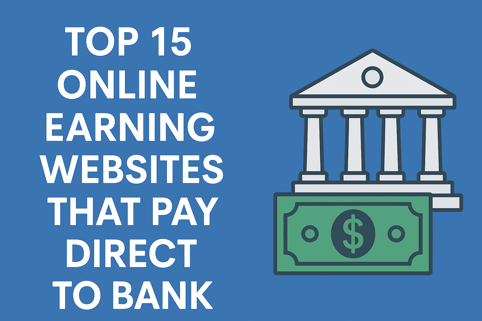 Top 15 Online Earning Websites That Pay Direct to Bank