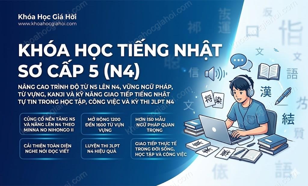Khóa Học Tiếng Nhật Sơ Cấp 5 (N4)