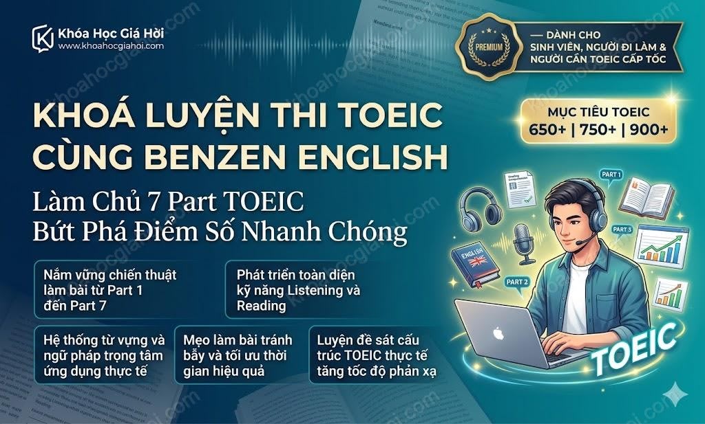 Khóa Luyện Thi Toeic Cùng Benzen English