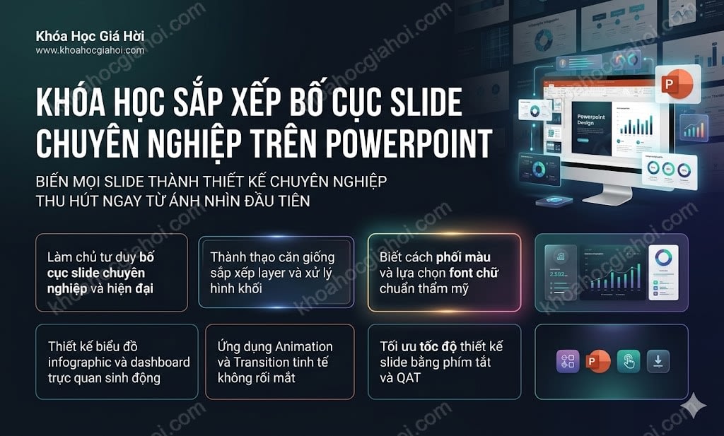 Khóa Học Sắp Xếp Bố Cục Slide Chuyên Nghiệp Trên Powerpoint