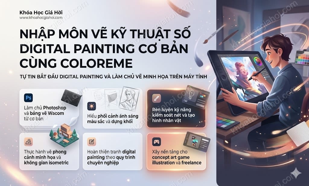Nhập Môn Vẽ Kỹ Thuật Số Digital Painting Cơ Bản Cùng Colorme