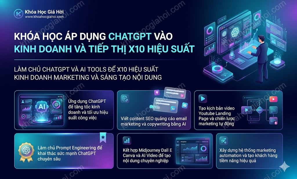 Khóa Học Áp Dụng Chatgpt Vào Kinh Doanh Và Tiếp Thị, X10 Hiệu Suất