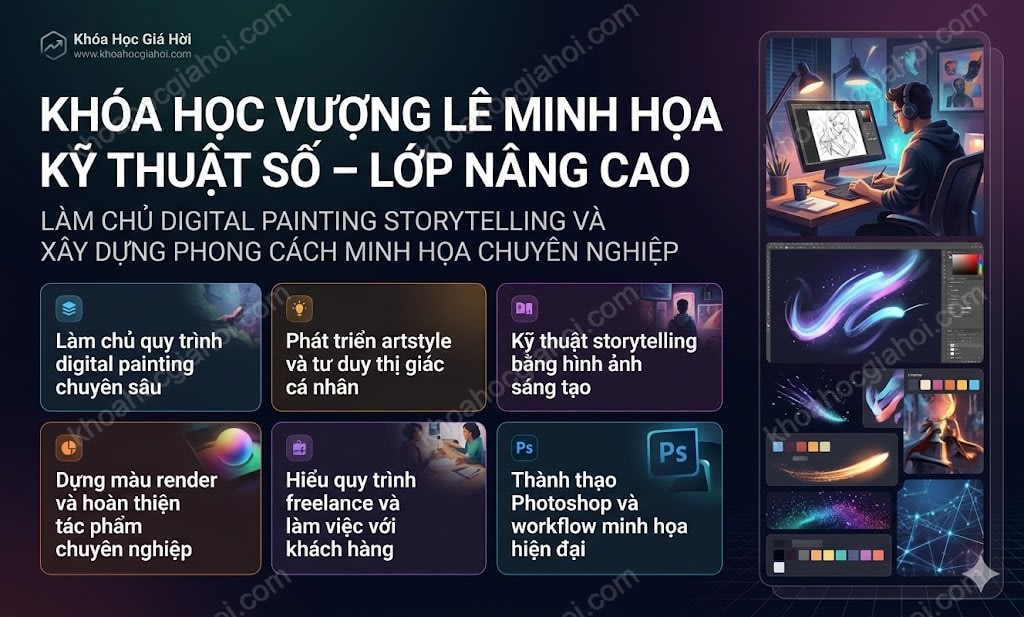 Khóa Học Vượng Lê Minh Họa Kỹ Thuật Số – Lớp Nâng Cao