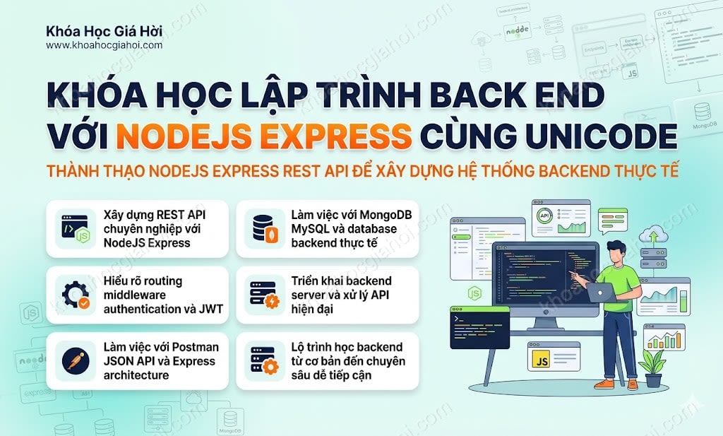Khóa Học Lập Trình Back-End Với NodeJS Express Cùng Unicode