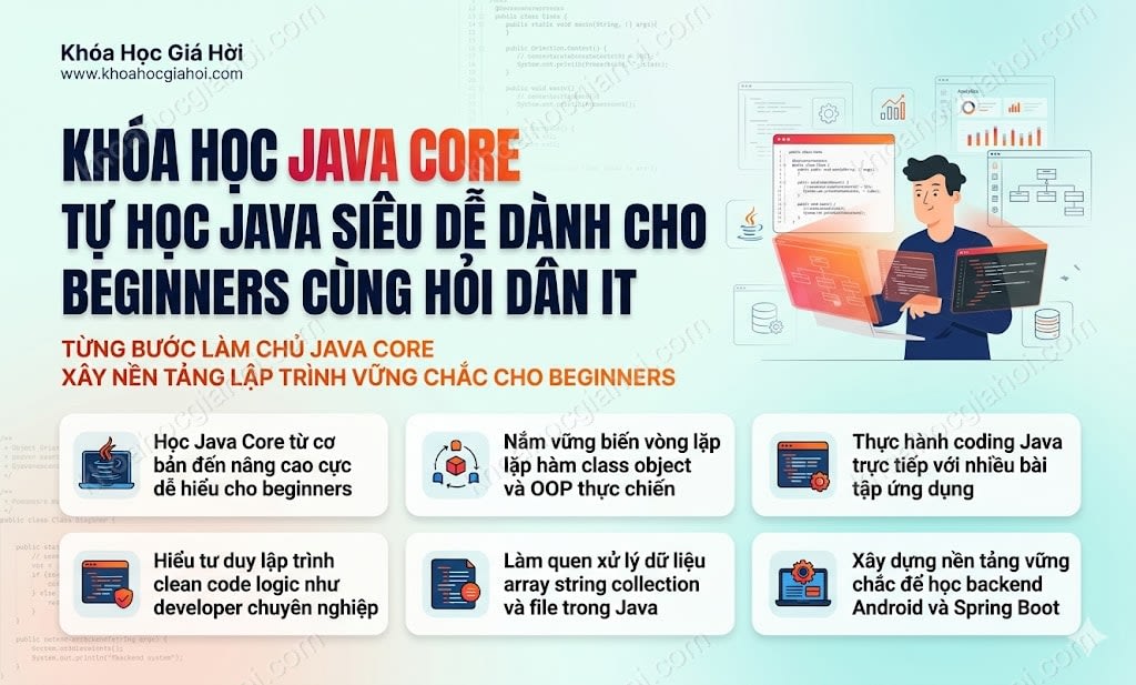 Khóa Học Java Core - Tự Học Java Siêu Dễ Dành Cho Beginners Cùng Hỏi Dân IT
