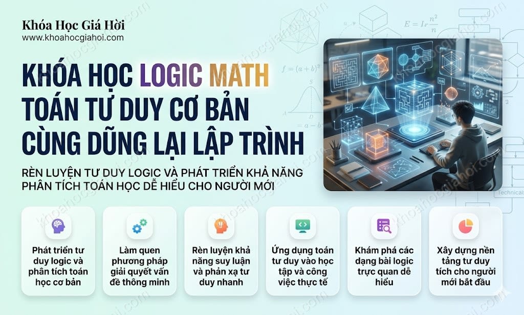 Khóa Học Logic Math - Toán Tư Duy Cơ Bản Cùng Dũng Lại Lập Trình