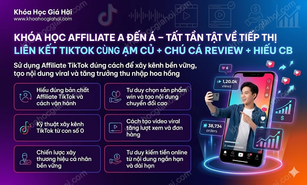 Khóa Học Affiliate A Đến Á – Tất Tần Tật Về Tiếp Thị Liên Kết Tiktok Cùng Phạm Củ + Chú Cá Review + Hiếu Cb Khóa Học Affiliate A Đến Á – Tất Tần Tật Về Tiếp Thị Liên Kết Tiktok Cùng Phạm Củ + Chú Cá Review + Hiếu Cb