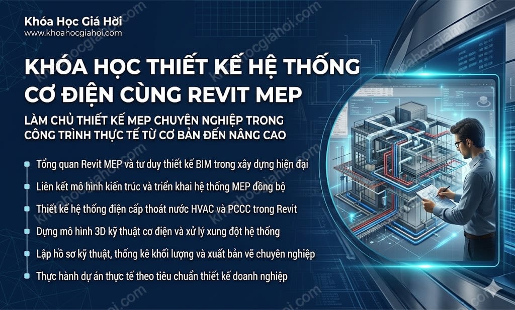 Khóa Học Thiết Kế Hệ Thống Cơ Điện Cùng Revit Mep