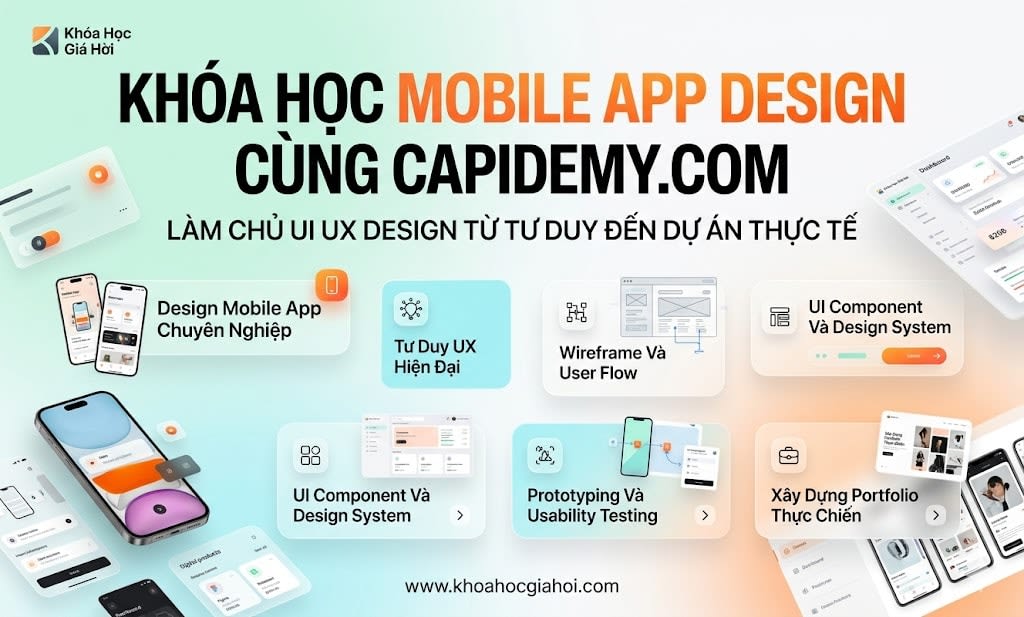 Khóa Học Mobile App Design Cùng Capidemy.com