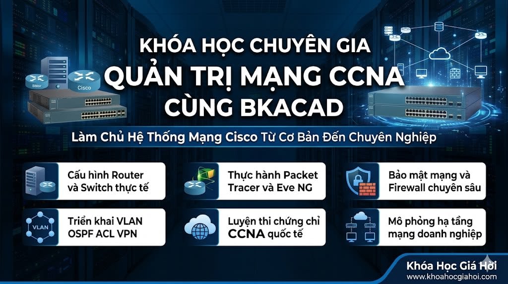 Khóa Học Chuyên Gia Quản Trị Mạng CCNA Cùng Bkacad