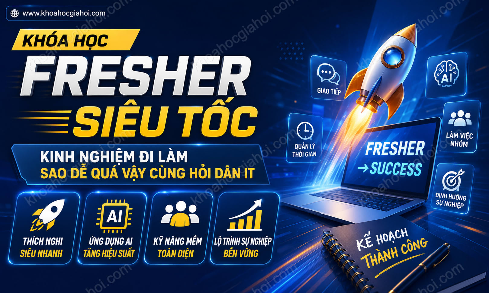 Khóa Học Fresher Siêu Tốc - Kinh Nghiệm Đi Làm Sao Dễ Quá Vậy Cùng Hỏi Dân IT