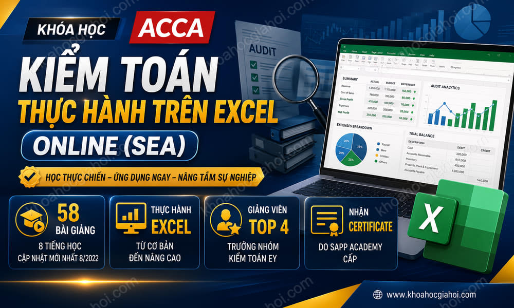 Khóa Học Acca Kiểm Toán Thực Hành Trên Excel Online (SEA)