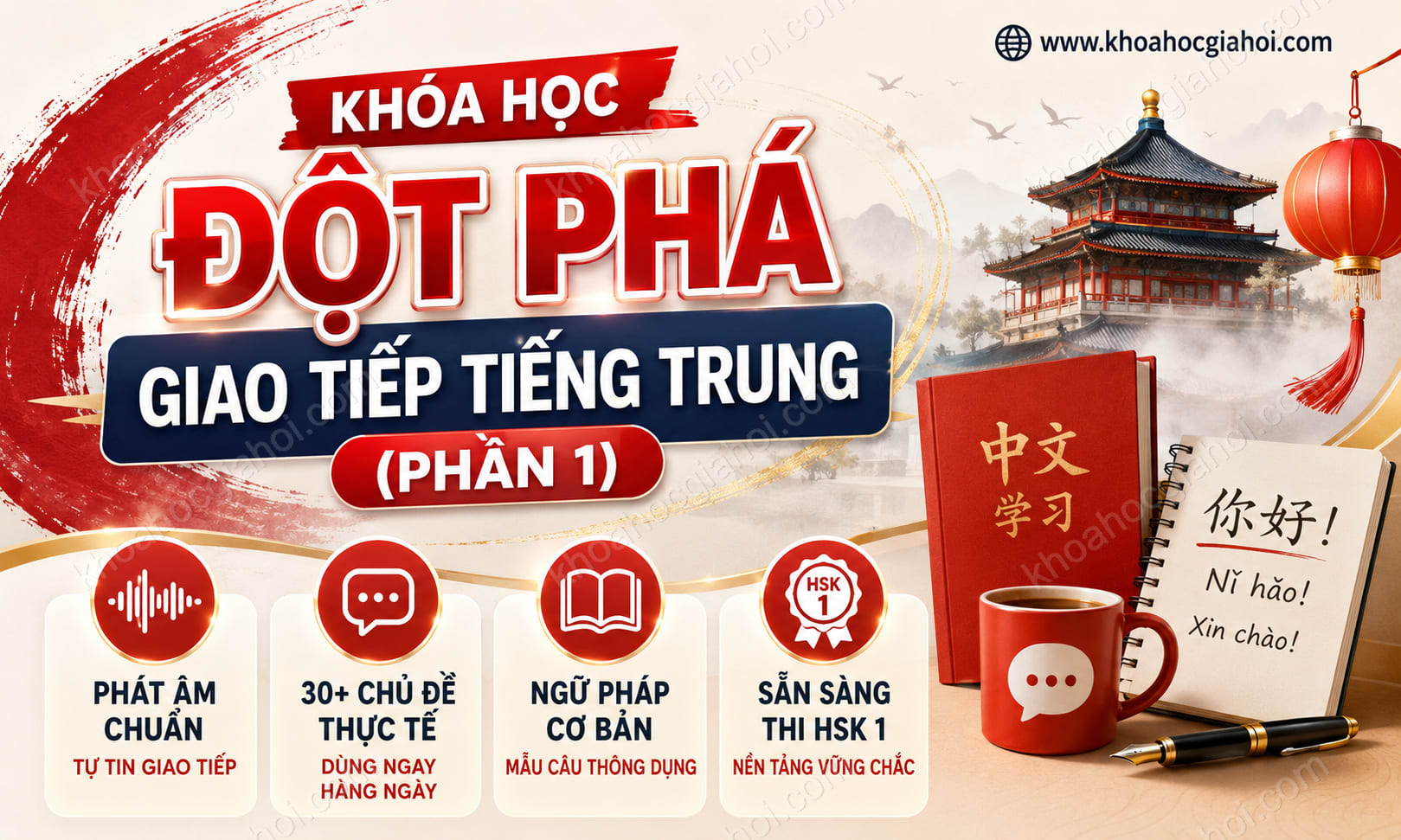 Khóa Học Đột Phá Giao Tiếp Tiếng Trung (Phần 1)