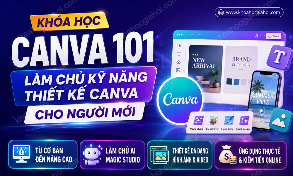 Khóa Học Canva 101 - Làm Chủ Kỹ Năng Thiết Kế Canva Cho Người Mới