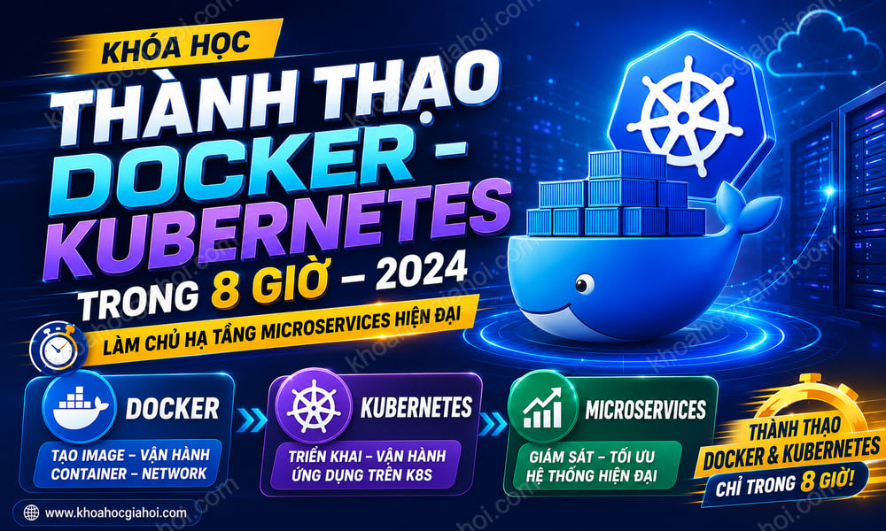 Khóa Học Thành Thạo Docker – Kubernetes Trong 8 Giờ – 2024