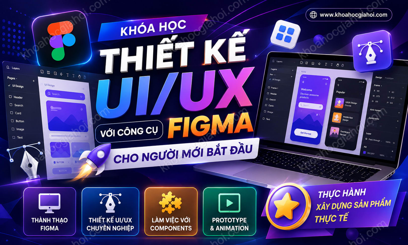 Khóa Học Thiết Kế UI/UX Với Công Cụ Figma Cho Người Mới Bắt Đầu