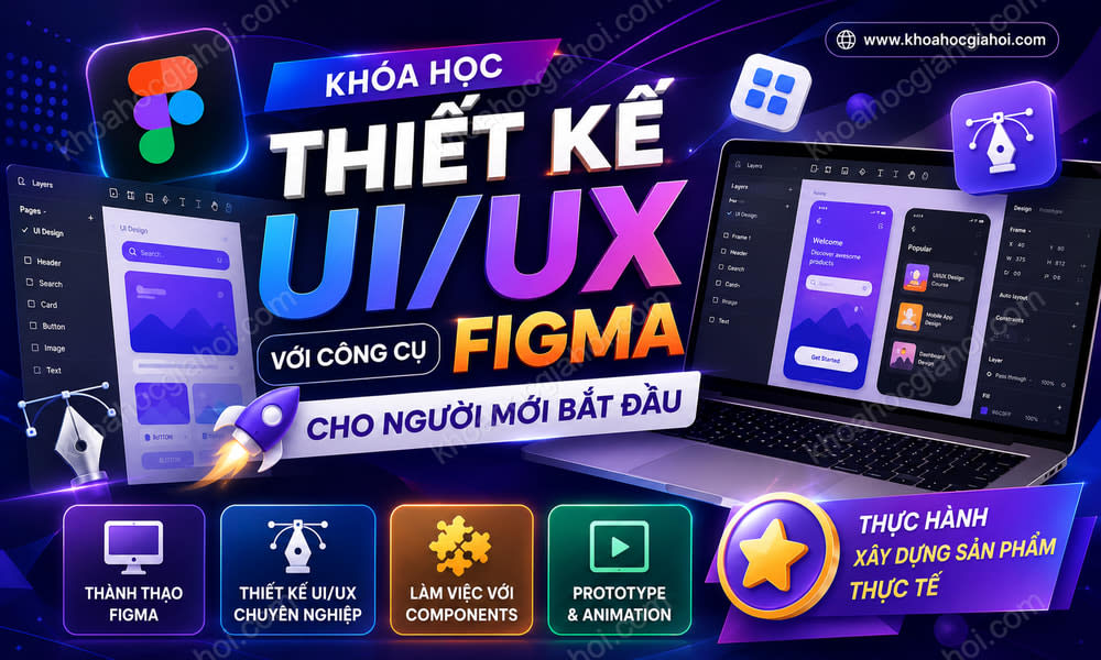 Khóa Học Thiết Kế UI/UX Với Công Cụ Figma Cho Người Mới Bắt Đầu