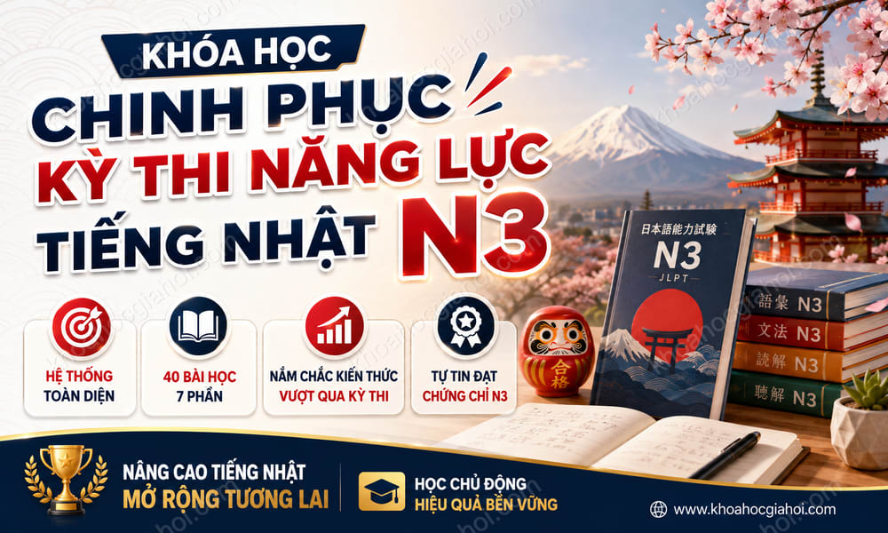 Khóa Học Chinh Phục Kỳ Thi Năng Lực Tiếng Nhật N3