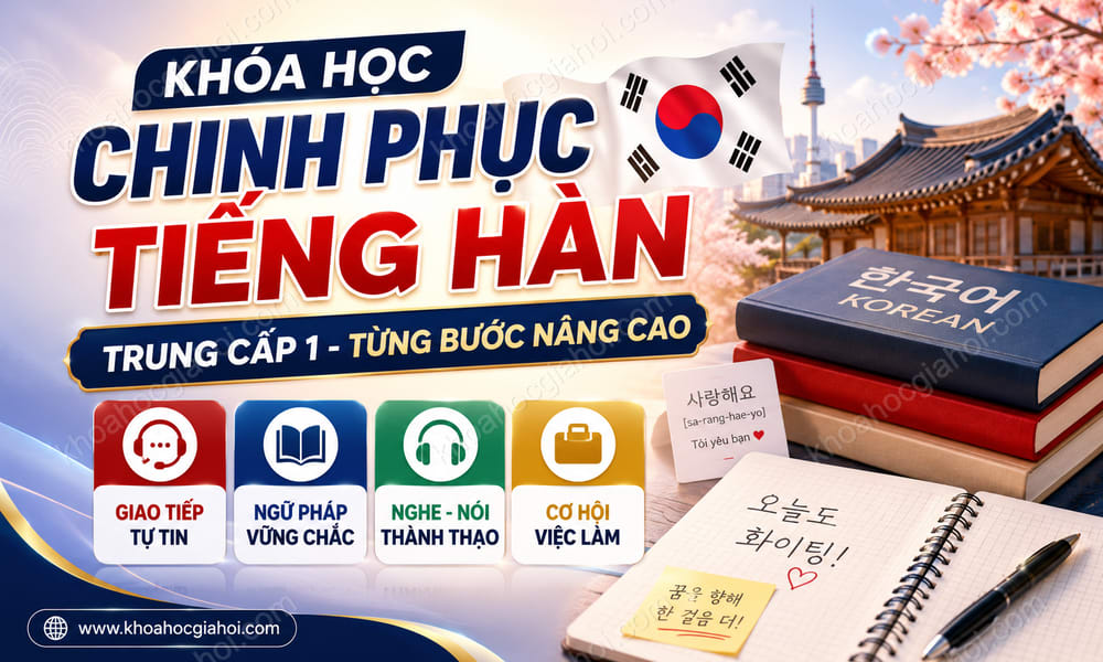 Khóa Học Chinh Phục Tiếng Hàn Trung Cấp 1 - Từng Bước Nâng Cao