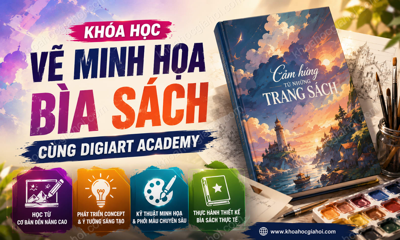 Khóa Học Vẽ Minh Hoạ Bìa Sách Cùng Digiart Academy