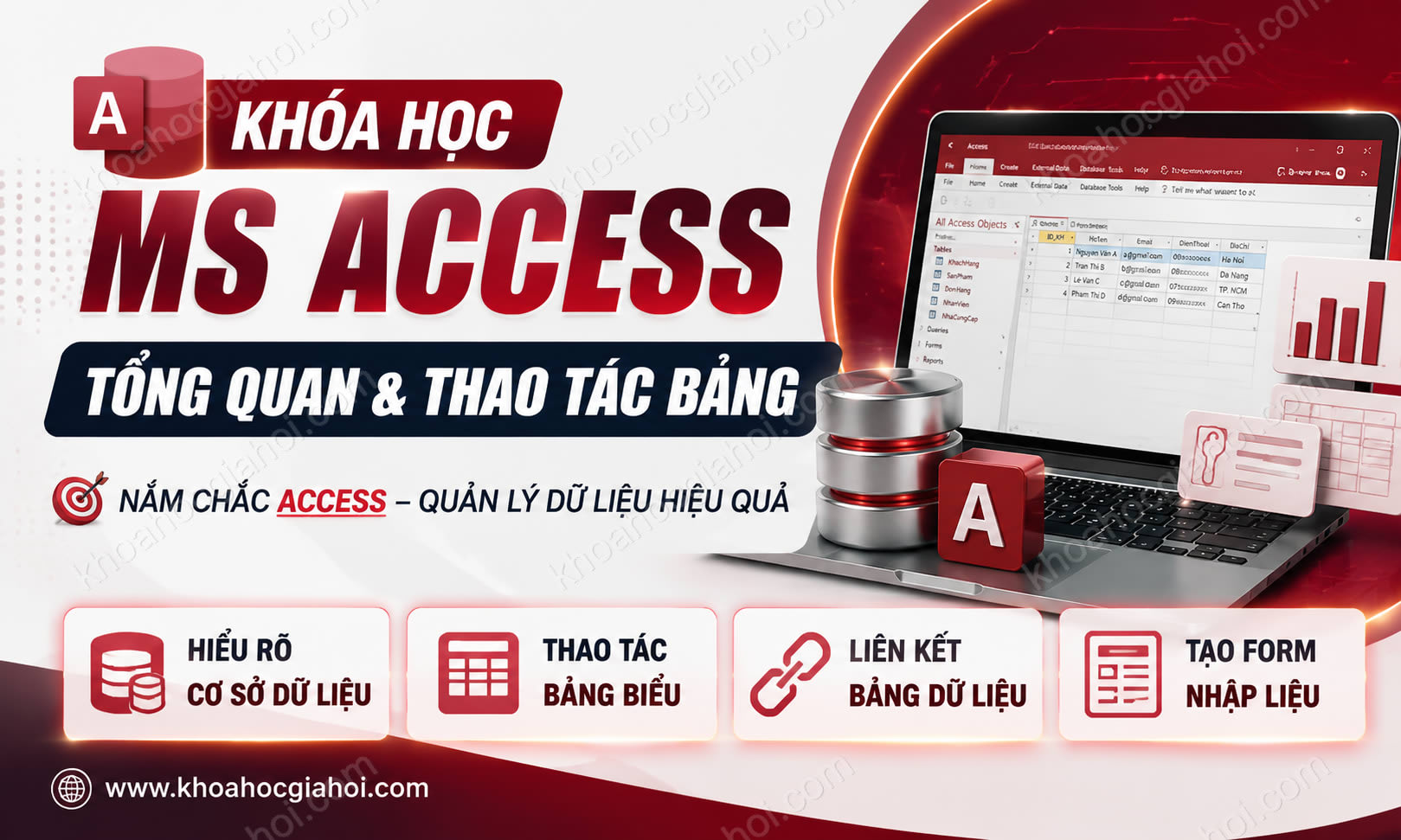 Khóa học MS Access: Tổng quan và thao tác bảng