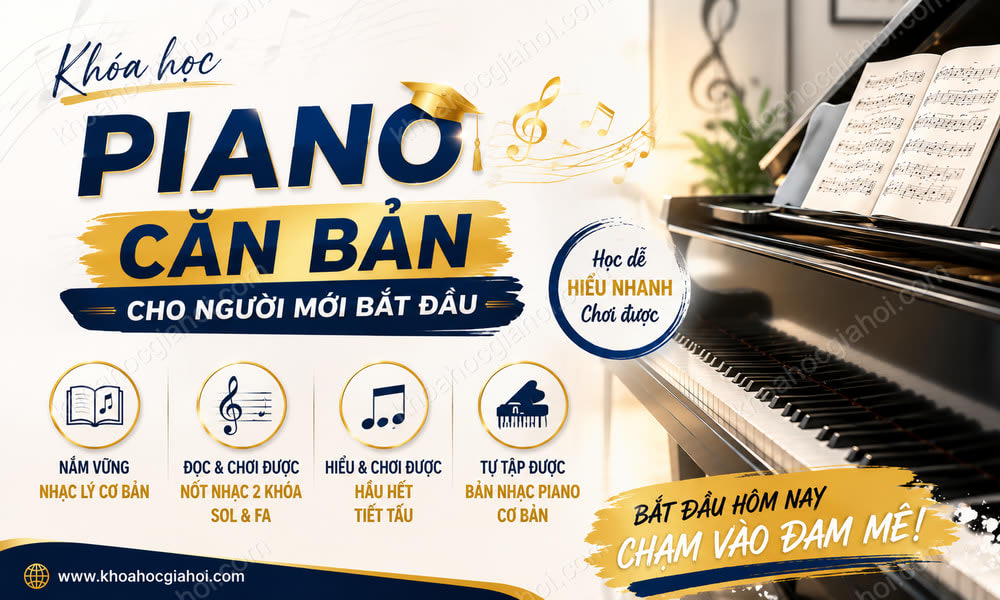 Khóa Học Piano Căn Bản Cho Người Mới Bắt Đầu