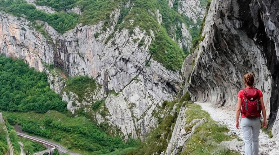 Vue depuis le chemin de la Mâture sur la vallée d'Aspe
