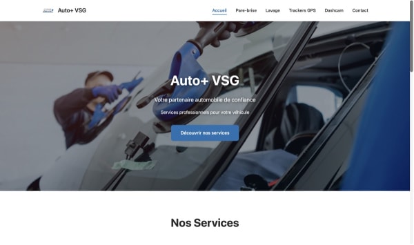 Site web garage automobile - AUTOPLUS VSG