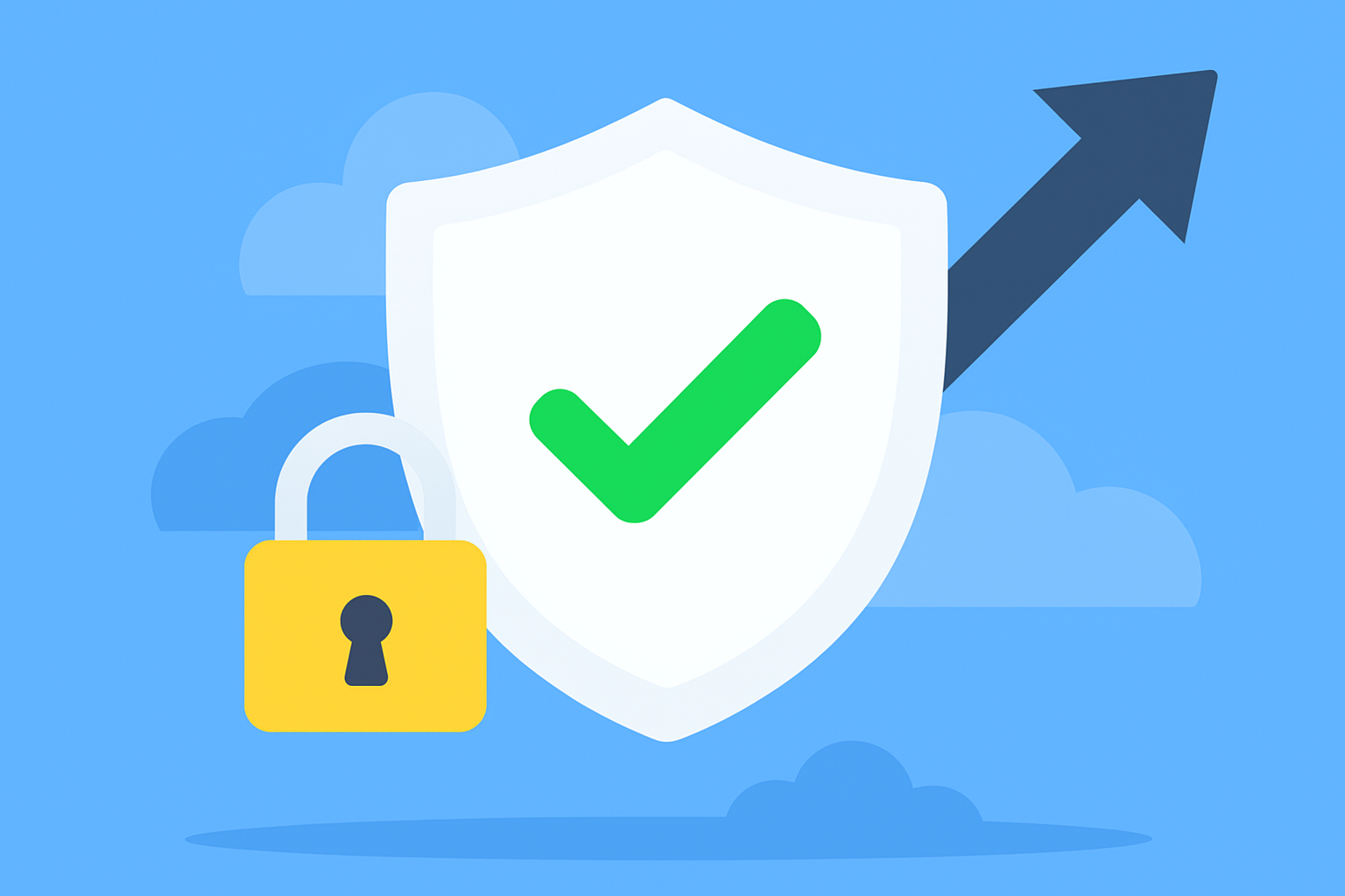 Ilustração de cadeado contra bloqueios