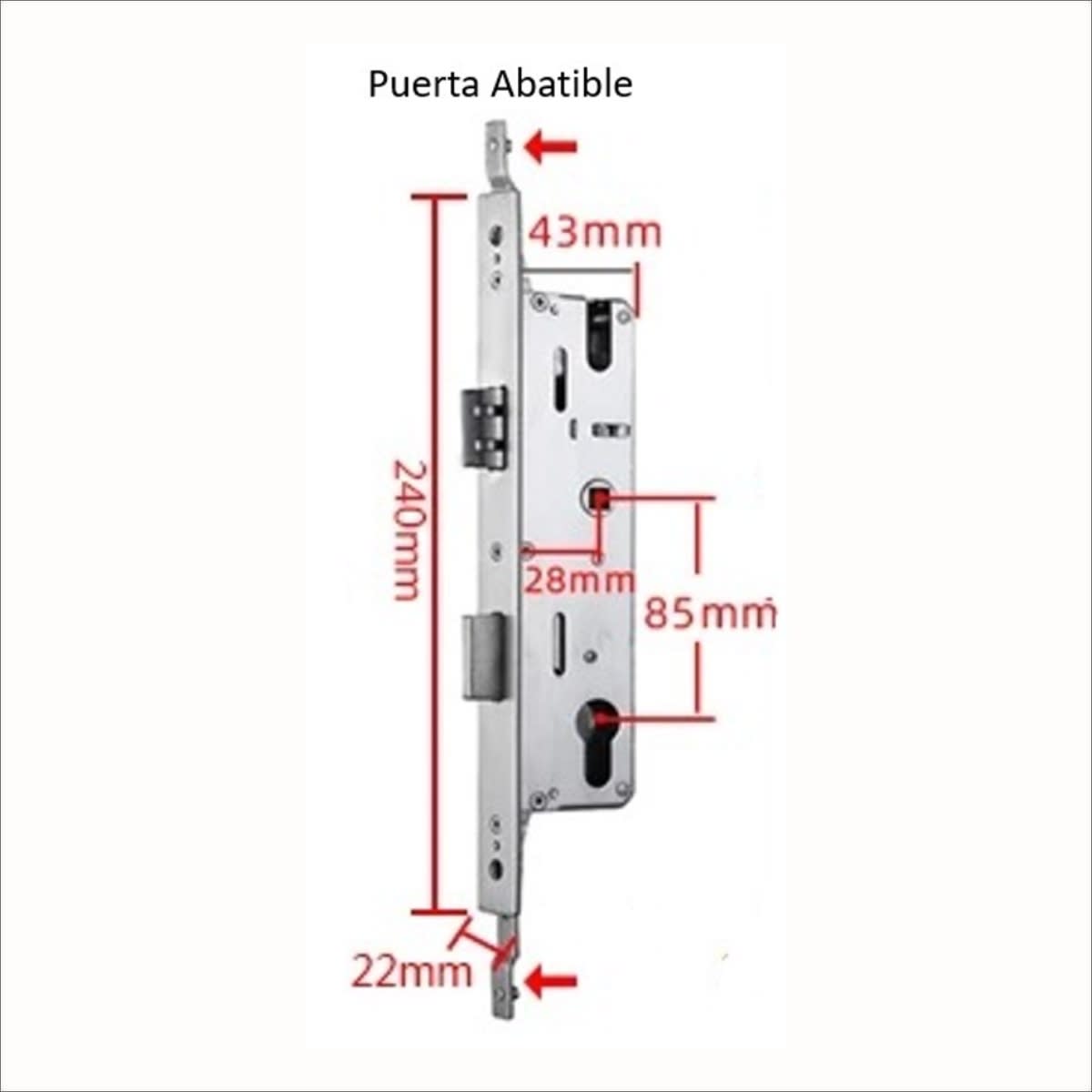 Imagen de esquema de la cerradura abatible por dentro