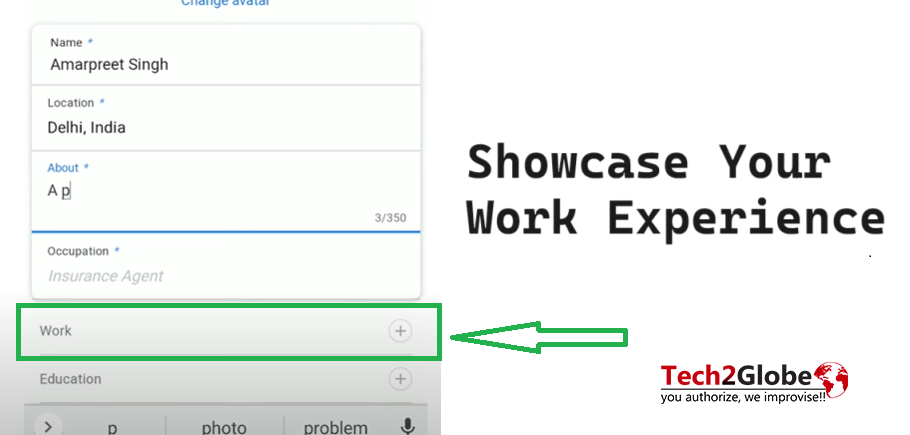 Showcase Your Work Experience