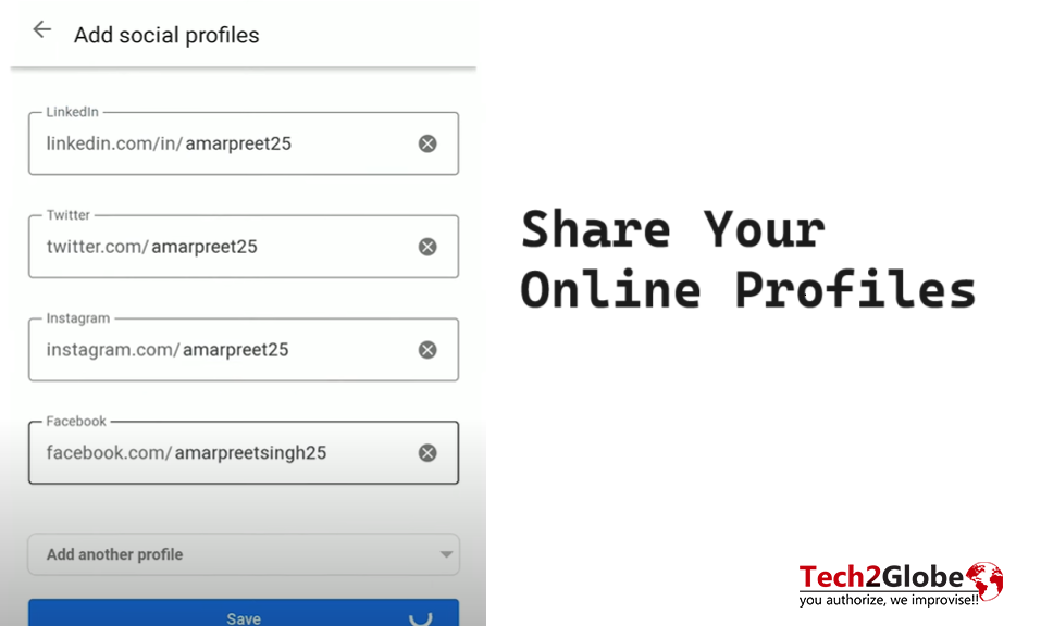 Share Your Online Profiles