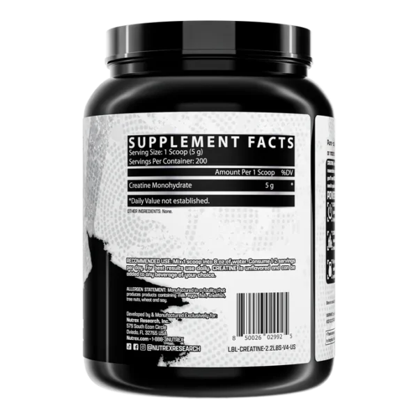 Creatine Monohydrate 1KG – NUTREX image 3