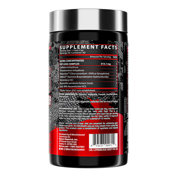 LIPO-6 BLACK UC NUTREX 60 CT image 3