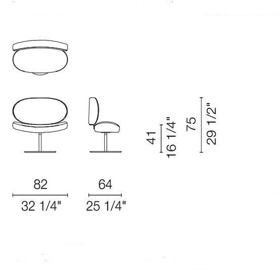 cappellini sunset armchair dimensions