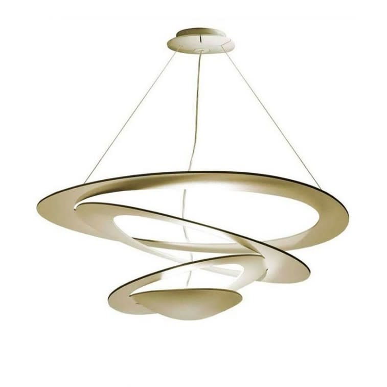 Artemide Pirce Led gold suspension lamp