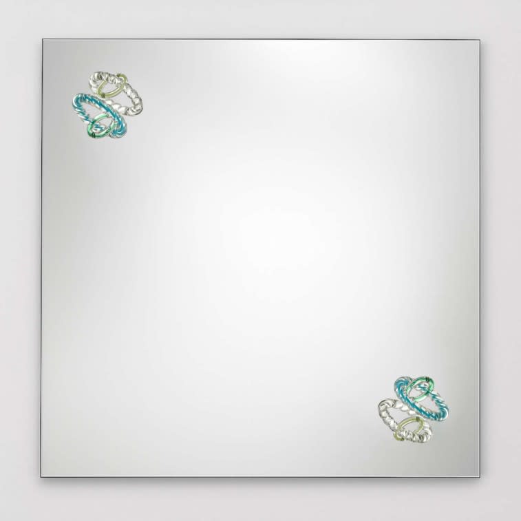 Cassina Hooptical Mirror 90x90cm transparent light green
