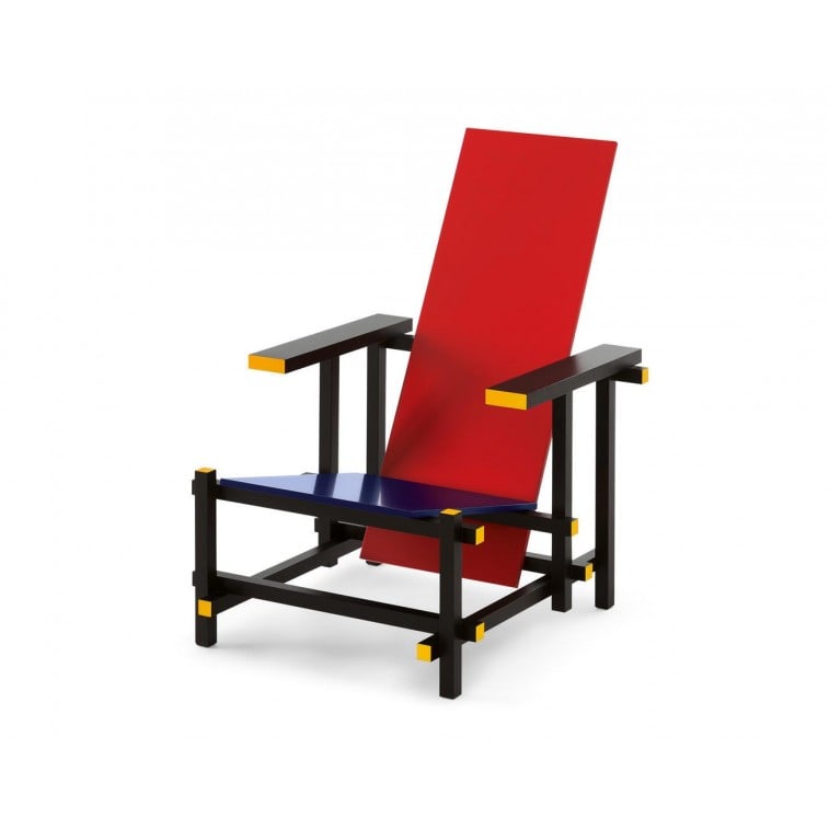 Red and blue-Armchair-Cassina-Gerrit T Rietveld