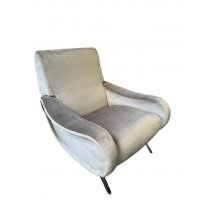 Lady Silver Armchair Cassina Marco Zanuso