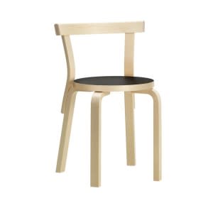 Artek 68 Chair black seat 