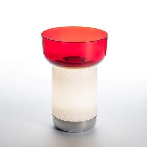 Artemide Bontà red bowl table lamp 