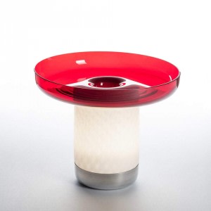 Artemide Bontà red piatto table lamp 