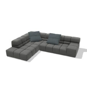 B&B Italia Tufty-Time sofa immediately available light grey + green cushions 