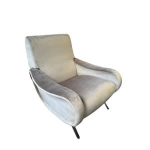 Cassina Lady Armchair Silver Fabric available in stock 