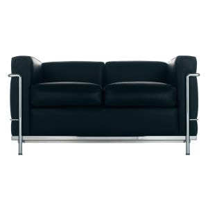 Cassina LC2 Sofa 2 Seat Chrome 