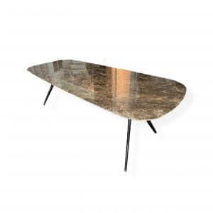 Flexform Zefiro table 240 Glossy Emperador Marble top immediately available 