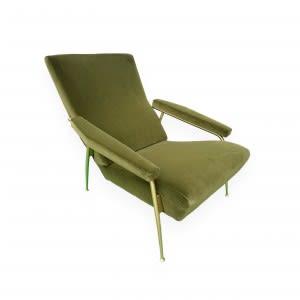 Molteni D.153.1 Gio Ponti Immediately available green velvet 