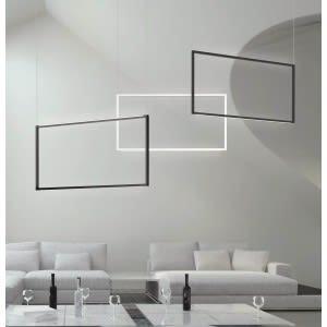 nemo spigolo black & white vertical ceiling light 