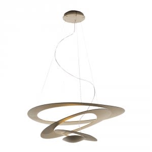 artemide pirce mini suspension lamp led gold 