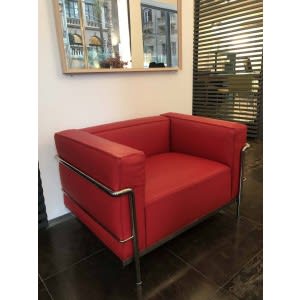 poltrona Cassina LC3 rossa 